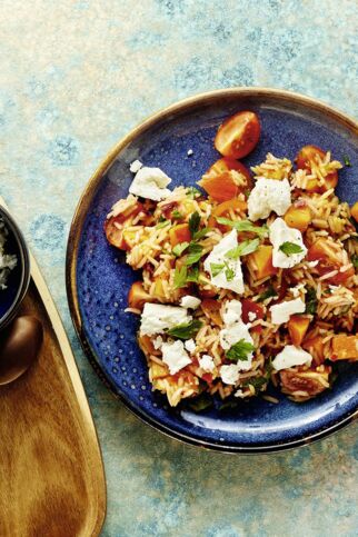 Kürbis-Reissalat mit Feta Kürbis-Reissalat mit Feta