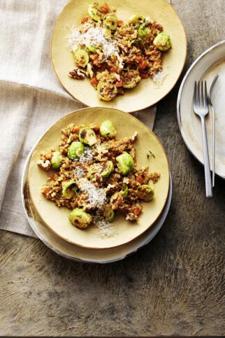 Hafer-Risotto mit Rosenkohl Hafer-Risotto mit Rosenkohl