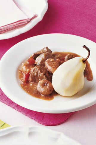 Rindfleisch mit Birnen und Kastanien Rindfleisch mit Birnen und Kastanien