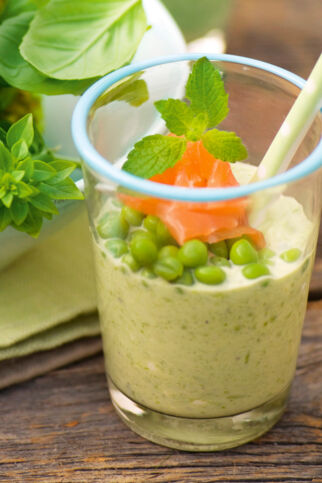 Erbsencreme mit Lachs Erbsencreme mit Lachs