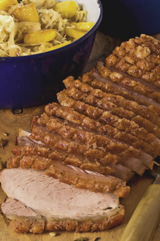 Senfkrustenbraten mit Ananaskraut Senfkrustenbraten mit Ananaskraut