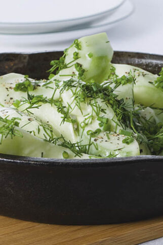 Schmorgurken in Senfsahne Schmorgurken in Senfsahne