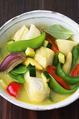 Grünes Fischcurry Grünes Fischcurry