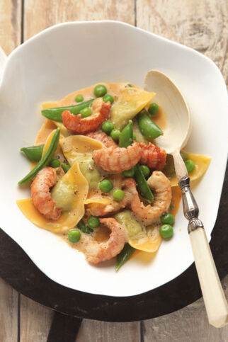 Flusskrebse mit Erbsentascherl Flusskrebse mit Erbsentascherl