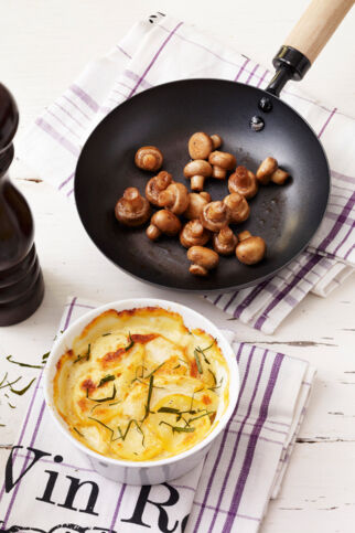 Kartoffelgratin mit Äpfeln und Pilzen Kartoffelgratin mit Äpfeln und Pilzen