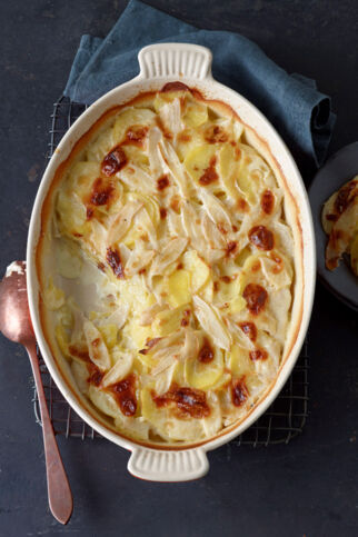 Kartoffelgratin mit Schwarzwurzeln Kartoffelgratin mit Schwarzwurzeln