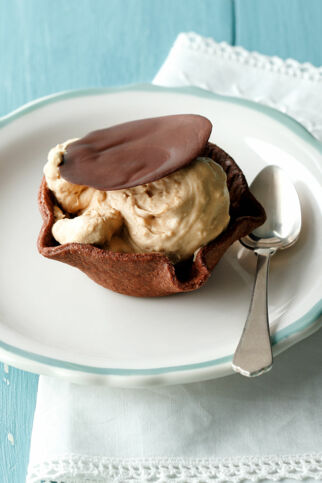 Espressocreme im Kekskörbchen Espressocreme im Kekskörbchen