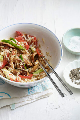 Reis mit Curry-Pute Reis mit Curry-Pute