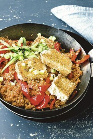 Bulgurpfanne mit Feta Bulgurpfanne mit Feta