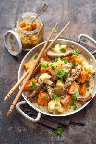 Süßkartoffel-Rindfleisch-Eintopf Süßkartoffel-Rindfleisch-Eintopf