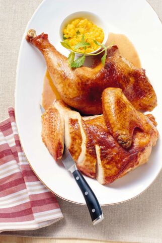 Truthahn mit Tandoori-Paste und Ananasragoût Truthahn mit Tandoori-Paste und Ananasragoût