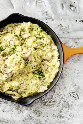 Champignon-Reis-Rührei Champignon-Reis-Rührei
