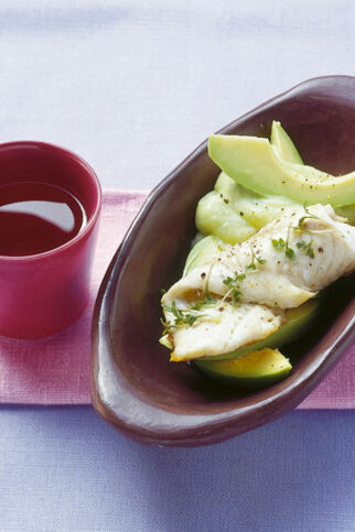 Zanderfilet mit Avocado-Kartoffelcreme Zanderfilet mit Avocado-Kartoffelcreme