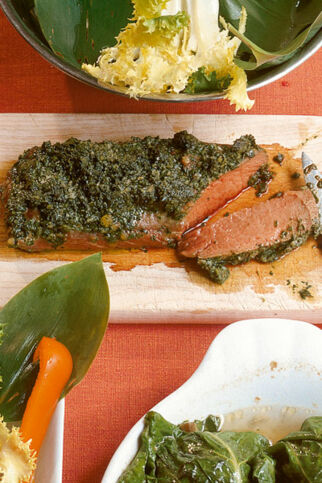 Lammrücken mit Bärlauchkruste Lammrücken mit Bärlauchkruste