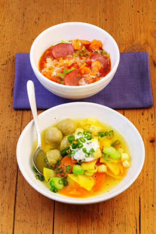 Möhreneintopf mit Markklößchen Möhreneintopf mit Markklößchen