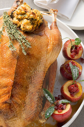 Gefüllte Martinsgans mit Bratäpfeln Gefüllte Martinsgans mit Bratäpfeln