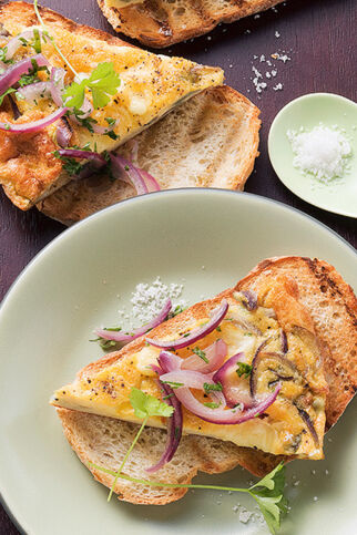 Käse-Zwiebel-Frittata Käse-Zwiebel-Frittata