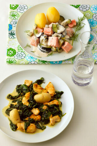 Lachs mit Senf-Dill-Gurken Lachs mit Senf-Dill-Gurken