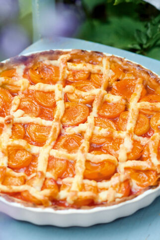 Marillen-Pfirsich-Crostata Marillen-Pfirsich-Crostata