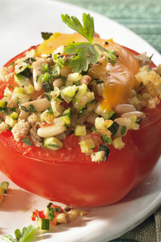 Gefüllte Tomaten mit Knoblauch Gefüllte Tomaten mit Knoblauch