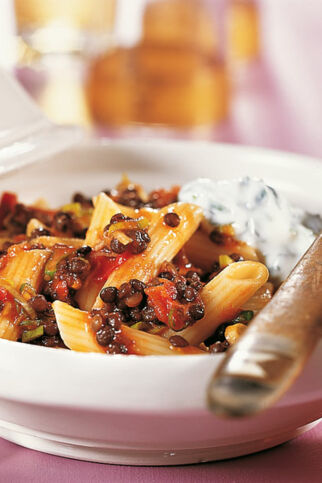 Nudeln mit Linsenragout Nudeln mit Linsenragout