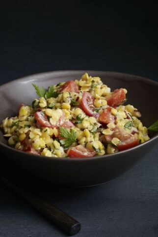 Linsen-Tomaten-Salat mit Senfdressing Linsen-Tomaten-Salat mit Senfdressing