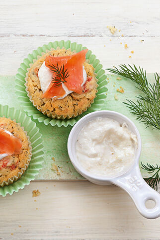 Dill-Räucherlachs-Muffins Dill-Räucherlachs-Muffins