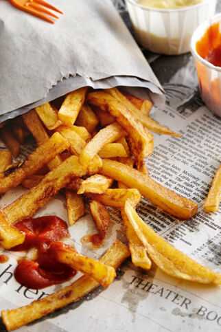 Goldbraune Pommes Frites Goldbraune Pommes Frites