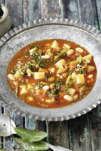 Minestrone mit Amarant und Bohnen Minestrone mit Amarant und Bohnen