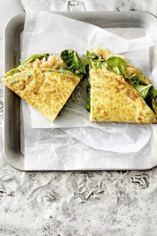 Omelett mit Räucherlachs Omelett mit Räucherlachs