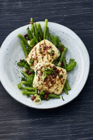 Halloumi mit grünen Bohnen Halloumi mit grünen Bohnen