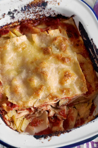 Tomaten-Lasagne mit Sardellen Tomaten-Lasagne mit Sardellen