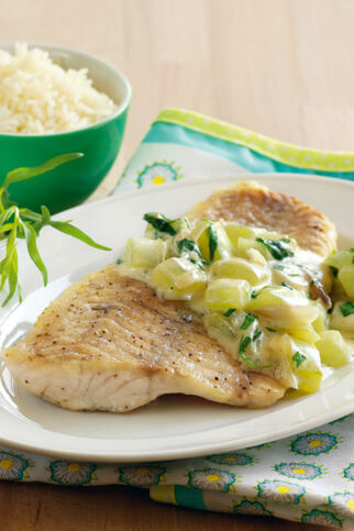 Fischfilet mit Estragon-Gurken Fischfilet mit Estragon-Gurken