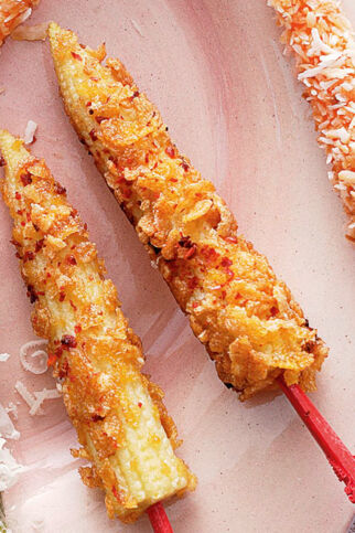 Knusprige Maiskölbchen mit Chili Knusprige Maiskölbchen mit Chili