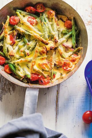 Bohnengratin mit Schafskäse Bohnengratin mit Schafskäse