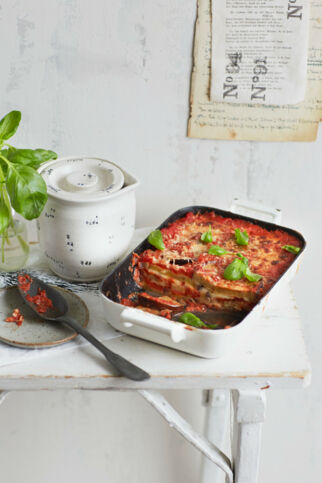 Auberginenauflauf - Rezept für Parmigiana di Melanzane Parmigiana di Melanzane
