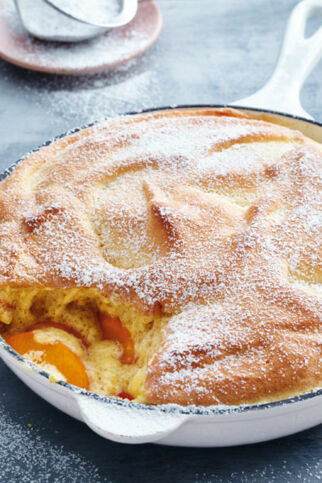 Vanillesoufflé mit Aprikosen Vanillesoufflé mit Aprikosen