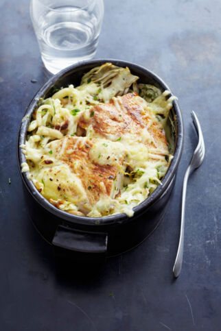 Fenchelgratin mit Putenmedaillons Fenchelgratin mit Putenmedaillons