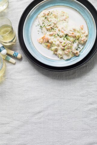 Schollenfilets mit Krabbensauce Schollenfilets mit Krabbensauce