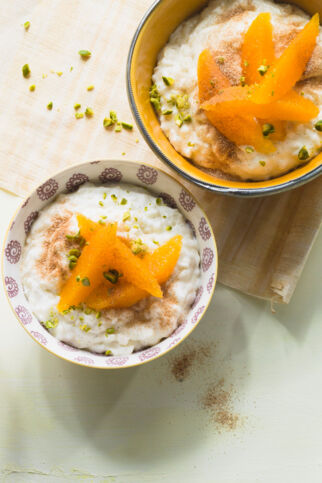 Kalter Milchreis mit Orangen Kalter Milchreis mit Orangen