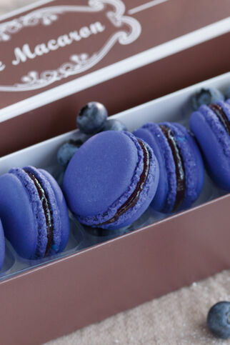 Heidelbeer-Macarons Heidelbeer-Macarons