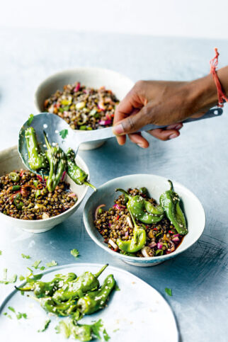 Puy-Linsensalat mit Pimientos de Padrón Puy-Linsensalat mit Pimientos de Padrón