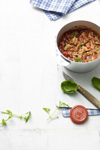 Tomatensuppe mit Thunfisch Tomatensuppe mit Thunfisch