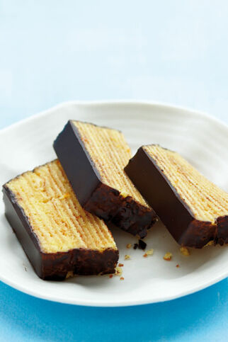 Orangen-Baumkuchen mit Marzipan Orangen-Baumkuchen mit Marzipan