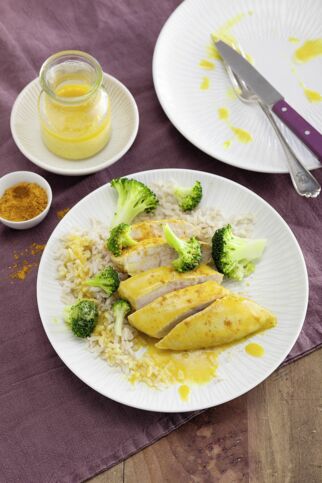 Putensteaks in Curry-Joghurt-Marinade Putensteaks in Curry-Joghurt-Marinade