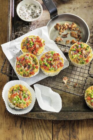 Gemüsemuffins mit Bacon Gemüsemuffins mit Bacon