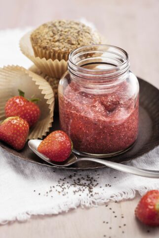 Erdbeeraufstrich mit Chia Erdbeeraufstrich mit Chia