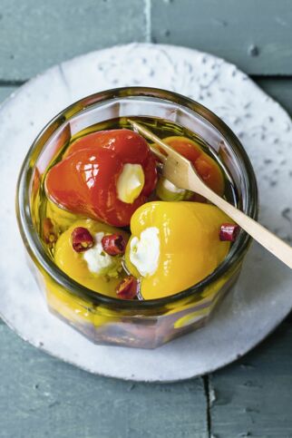 Gefüllte Mini-Paprika Gefüllte Mini-Paprika