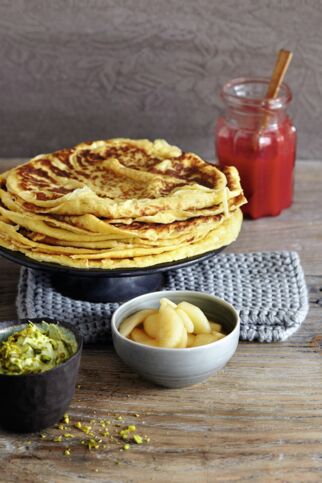Pfannkuchen satt mit drei Extras Pfannkuchen satt mit drei Extras