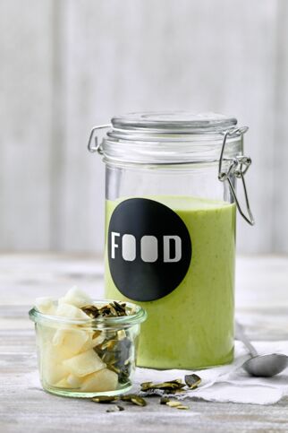 Lauch-Cremesuppe mit Birnen Lauch-Cremesuppe mit Birnen